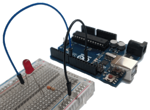 Arduino et breadboard (platine d'essai)