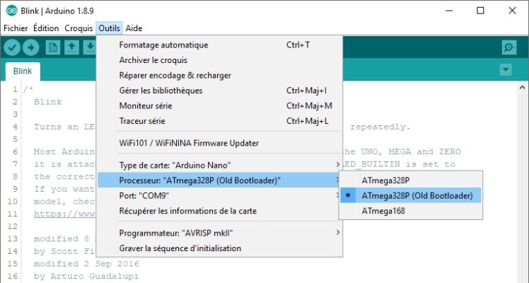 Flashez l’Arduino Nano – arduiblog