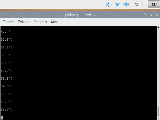 Test de température sans ventilation.