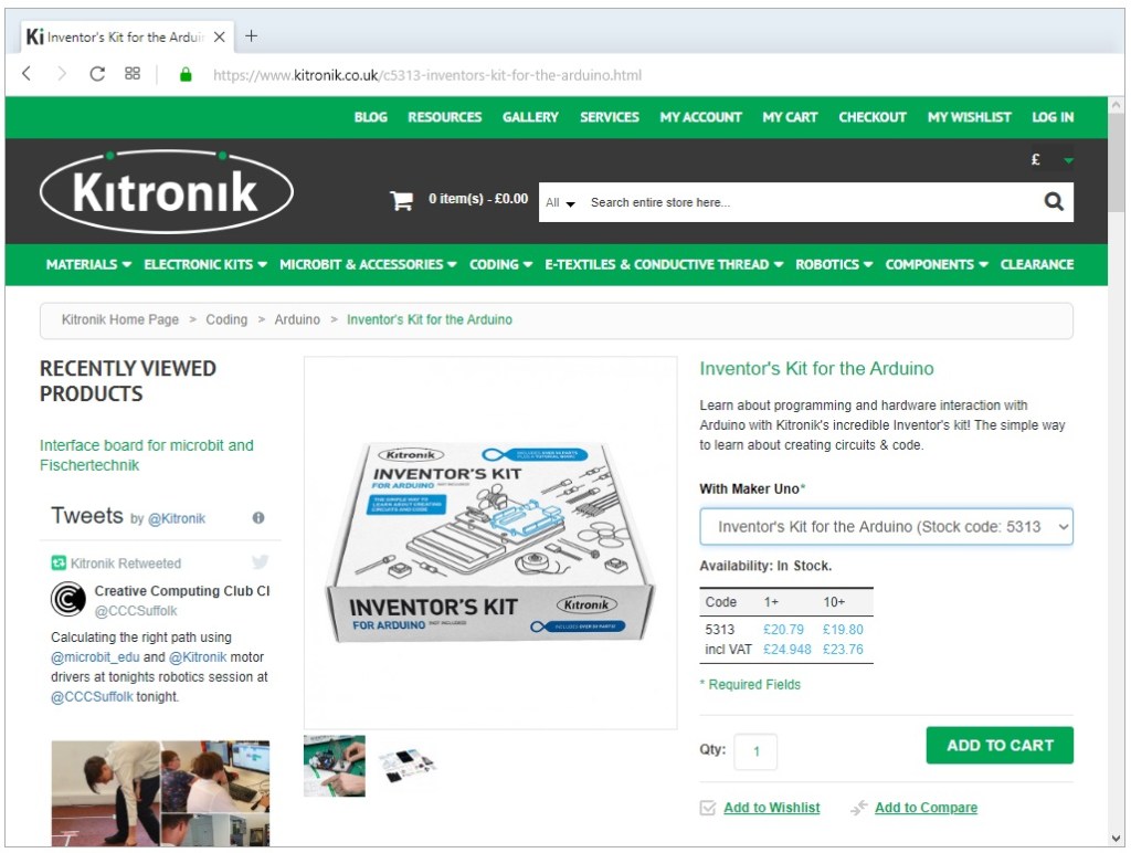 Commander l'Inventor's Kit