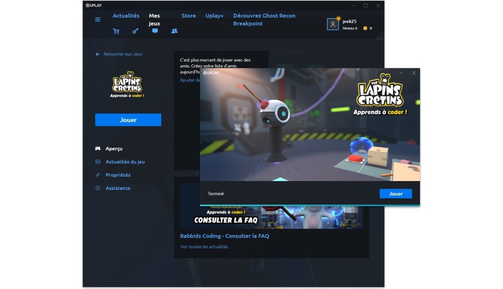 Installation du jeu Rabbids Coding