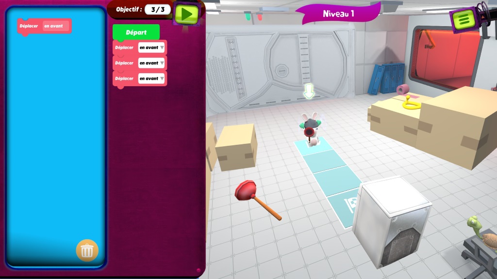 1er programme de Rabbids Coding