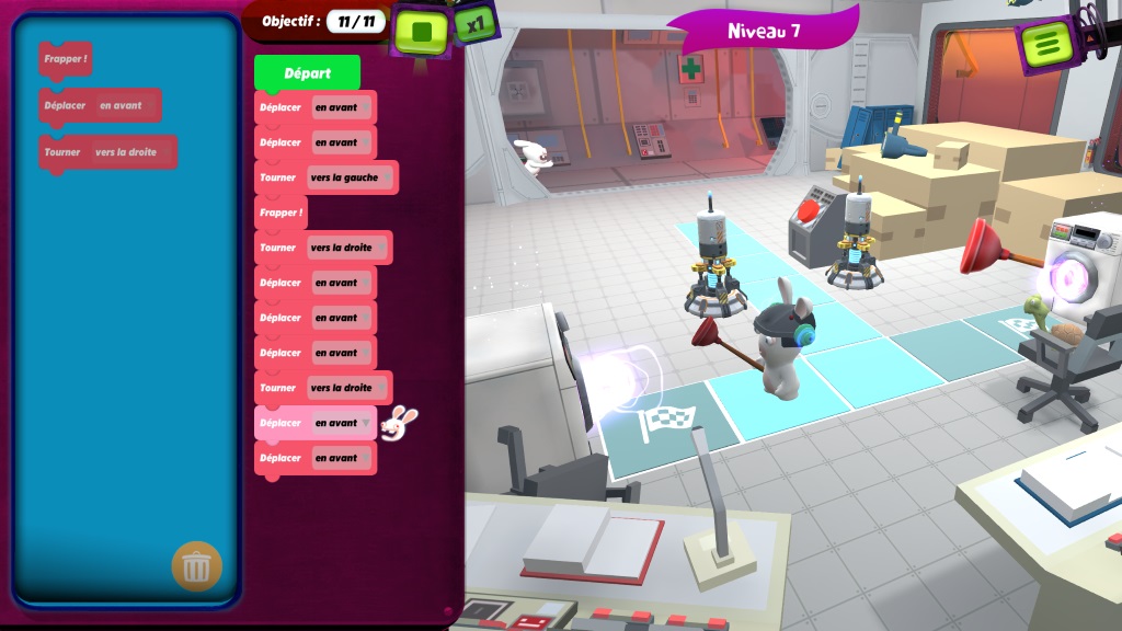 Niveau n°7 de Rabbids Coding