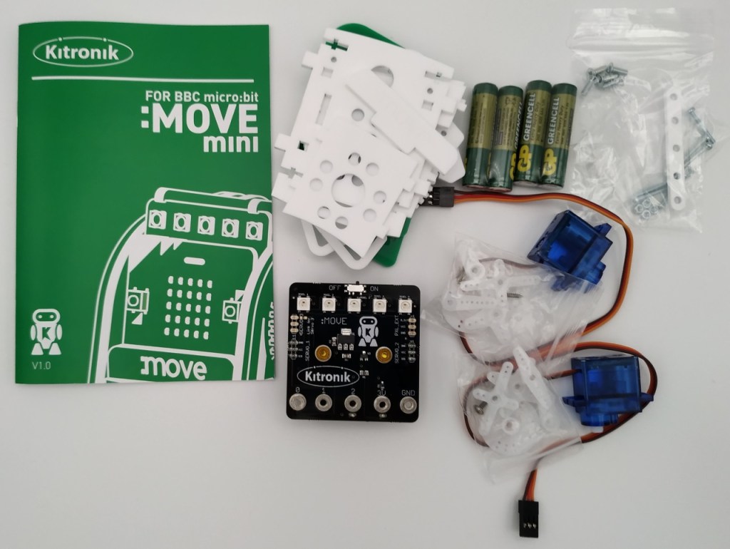 Les pièces composant le kit robot MOVE mini