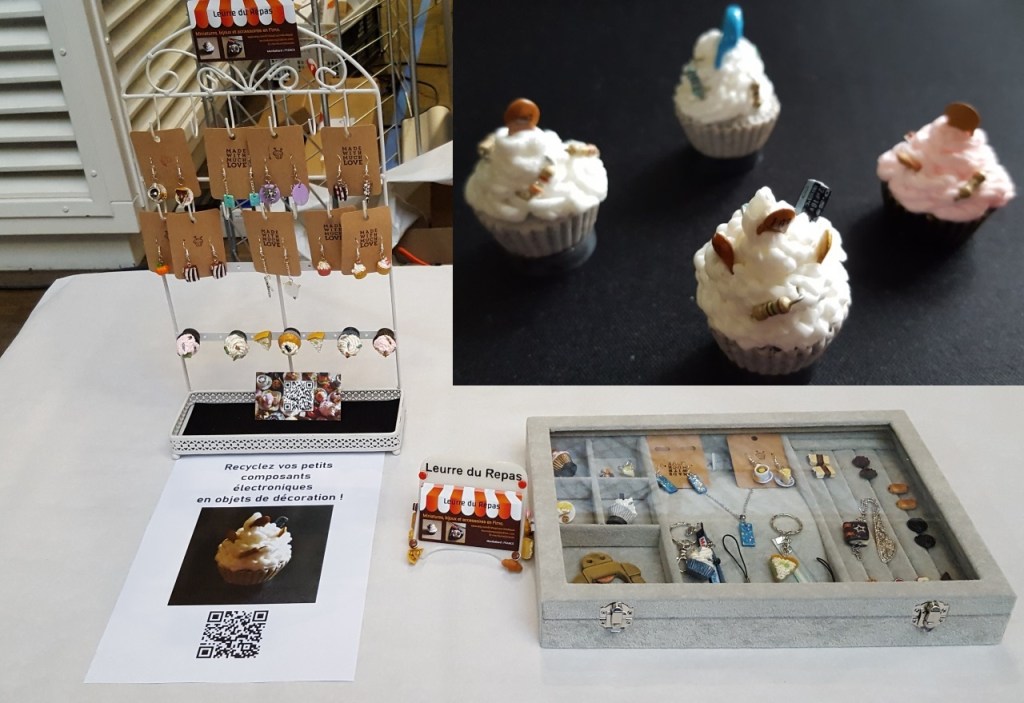 Leurre du repas, bijoux et magnets réalisés en FIMO