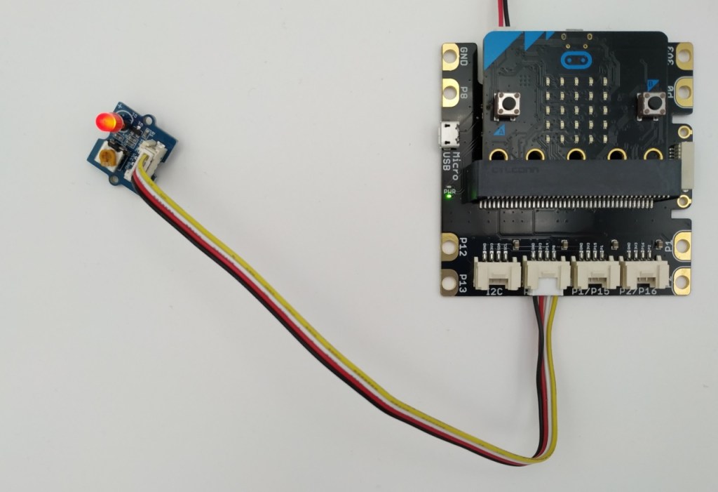 Branchement du module LED au shield grove pour Micro:Bit