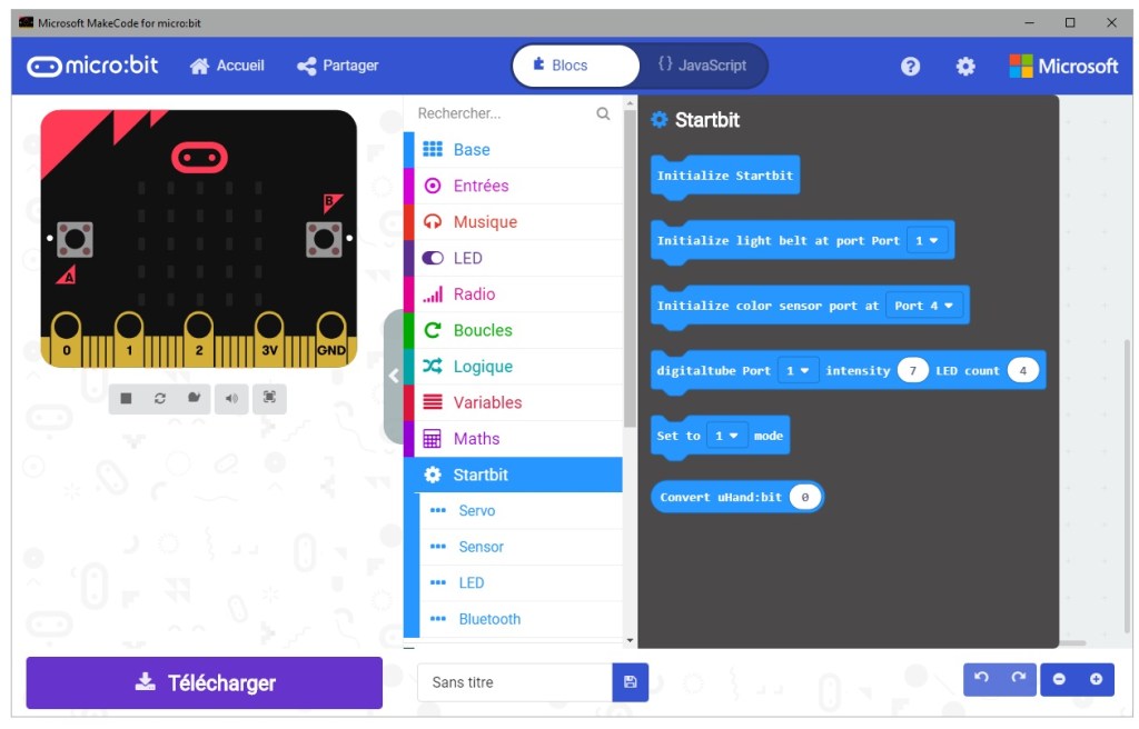 Les bloc de la bibliothèque starbit