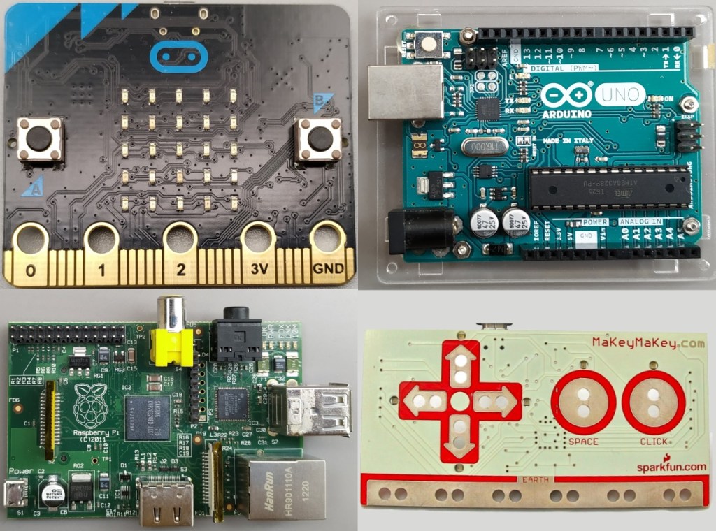 Cartes de développements micro:bit, Arduino, Raspberry Pi et MakeyMakey