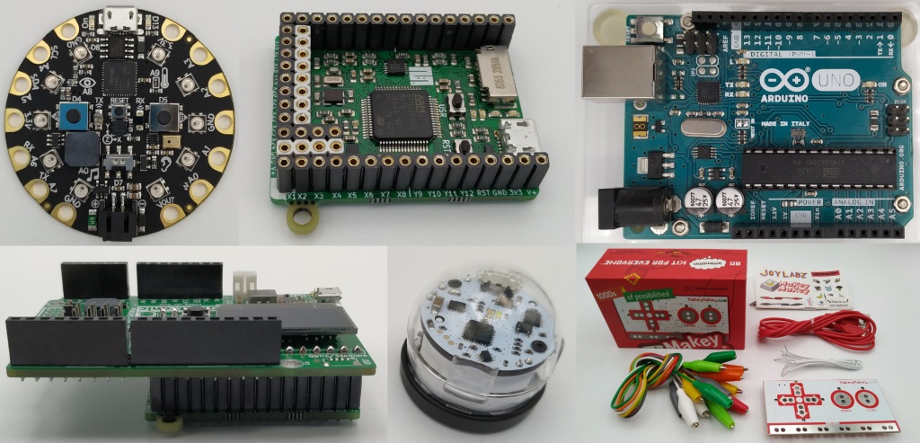 Playground Express, PyBoard, Pyboard UNO-R3, Arduino, Ozobot et Makey Makey