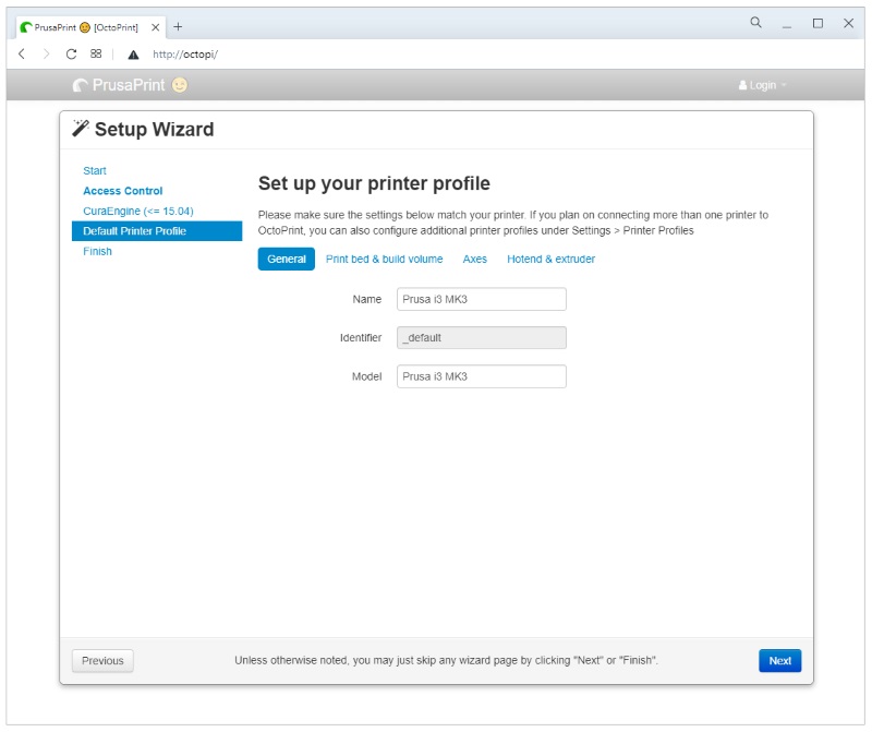 Sélection de l'imprimante