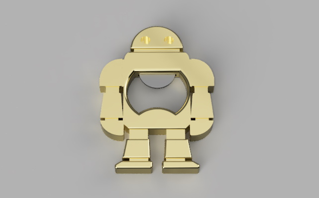 Décapsuleur-robot en or