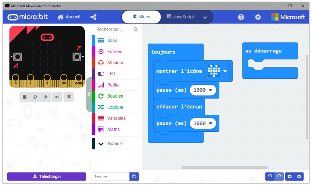 Programmation du micro:bit V2