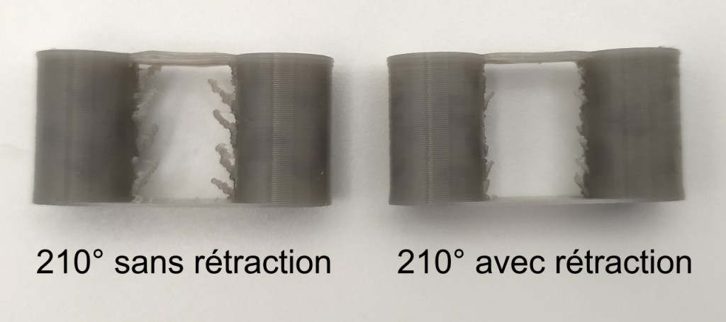 Impression avec ou sans rétraction