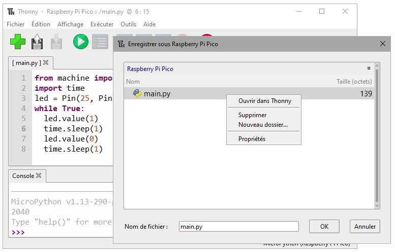 Suppression du fichier main.py