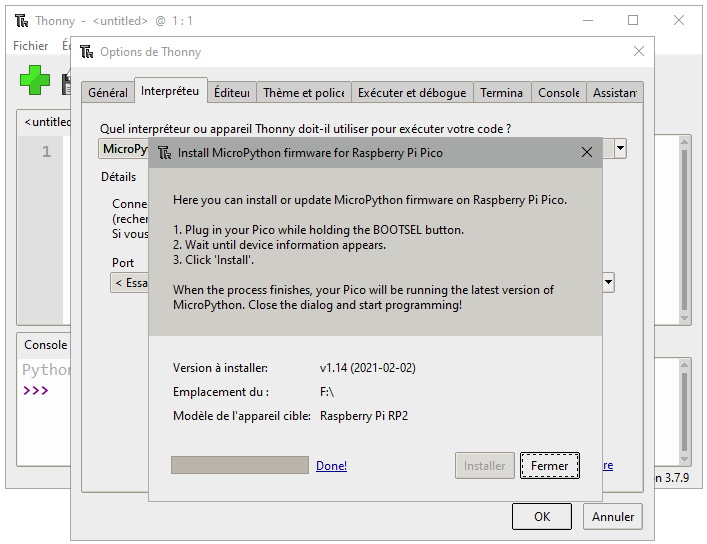 Mise à jour de MicroPython sur le Raspberry Pico