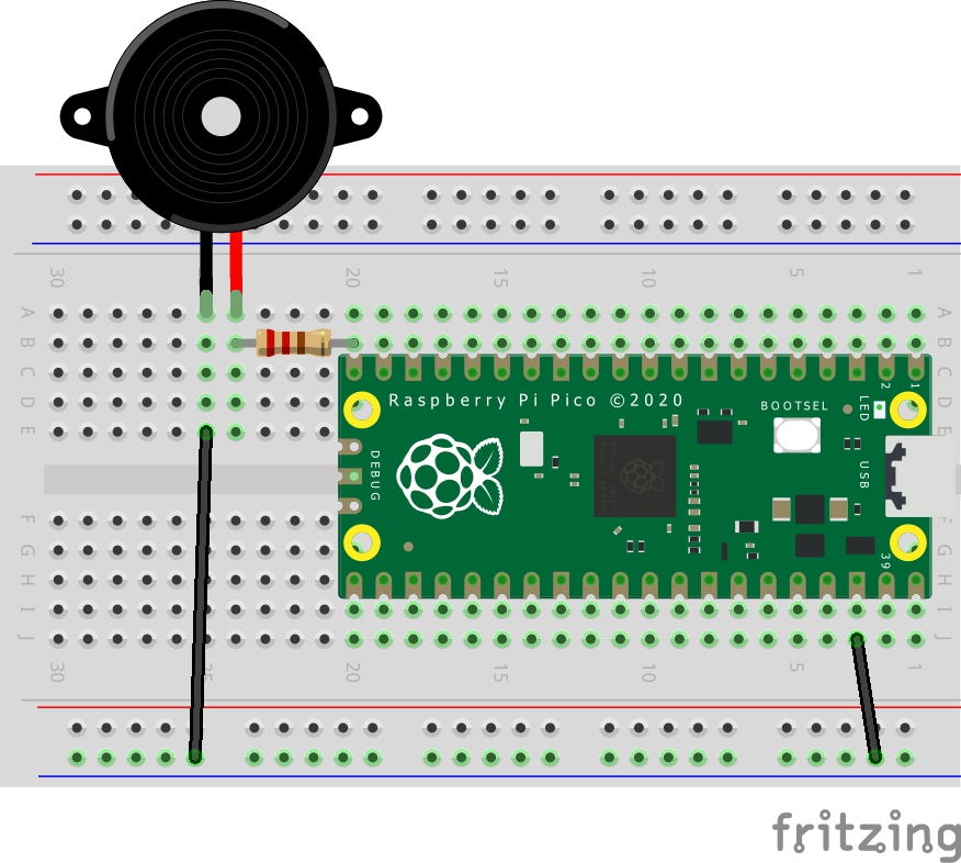 Branchement d'un Buzzer au Raspberry Pico