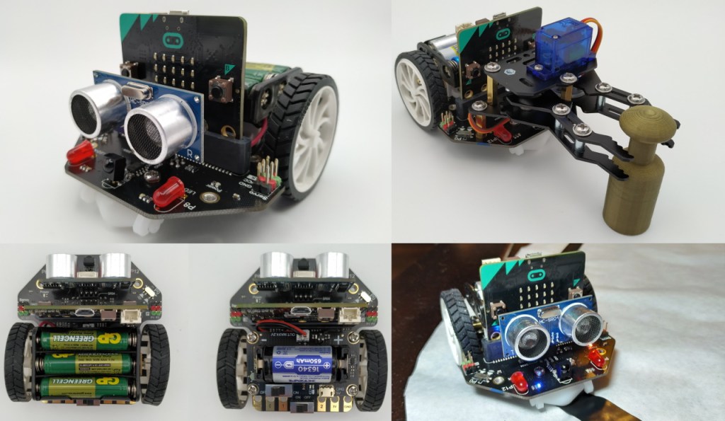 Robot Maqueen dans mon livre sur le micro:bit