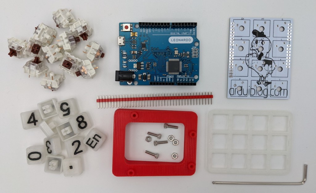 Les différents composants du mini clavier