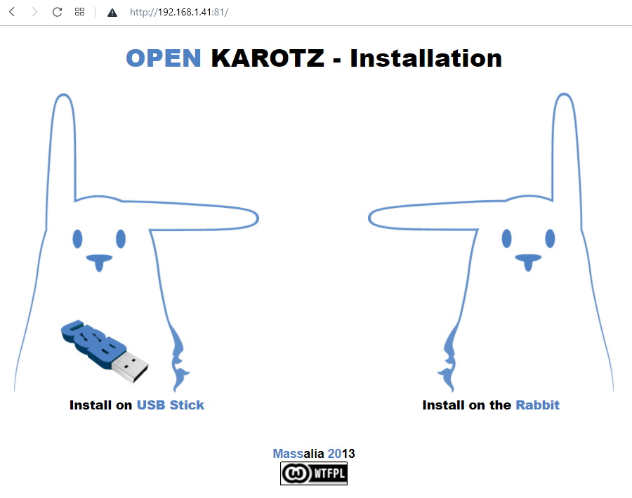 Installation d'OpenKarotz