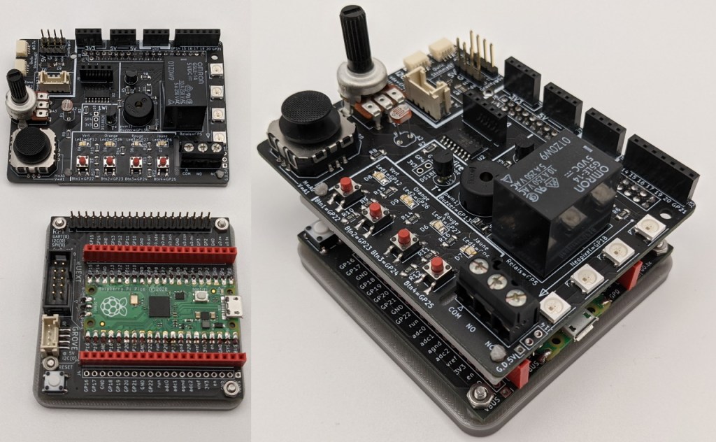 Branchement du Ludik Hat sur le PicoHat (avec un Raspberry Pi Pico)