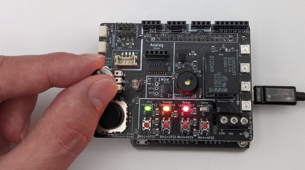 Contrôle des LED avec le potentiomètre