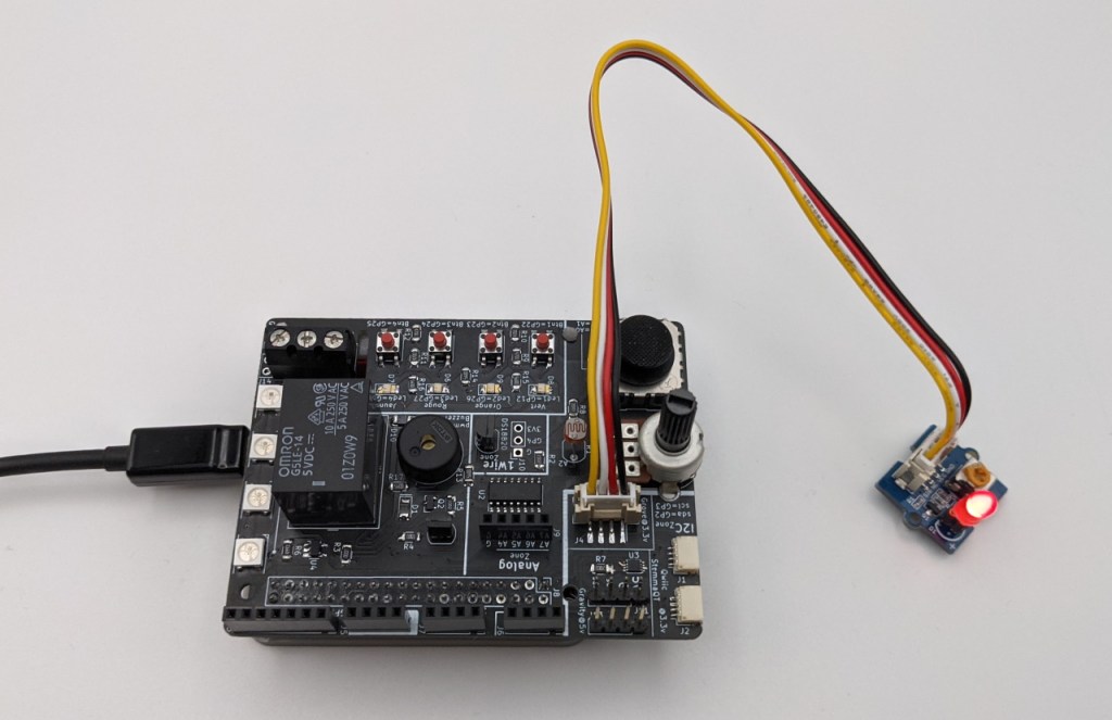 Branchement d'une LED externe Grove sur le Ludik Hat