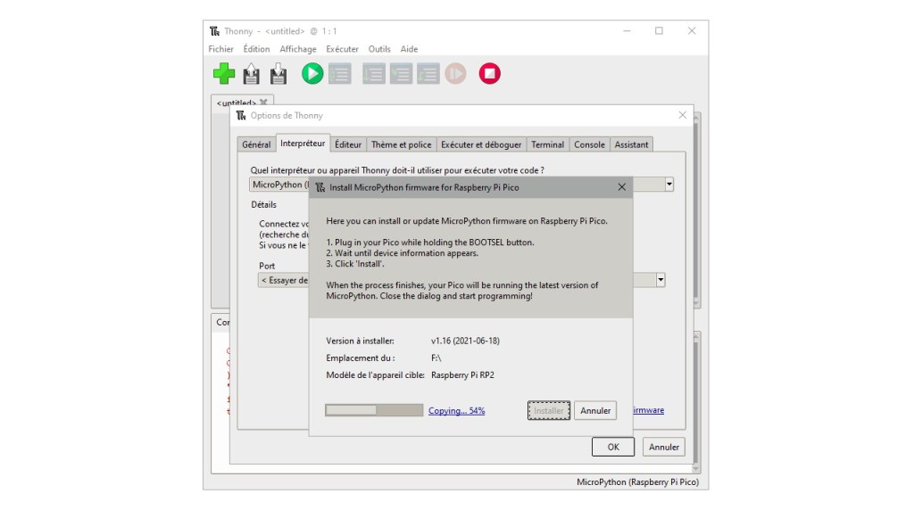 Mise à jour du Raspberry Pi Pico