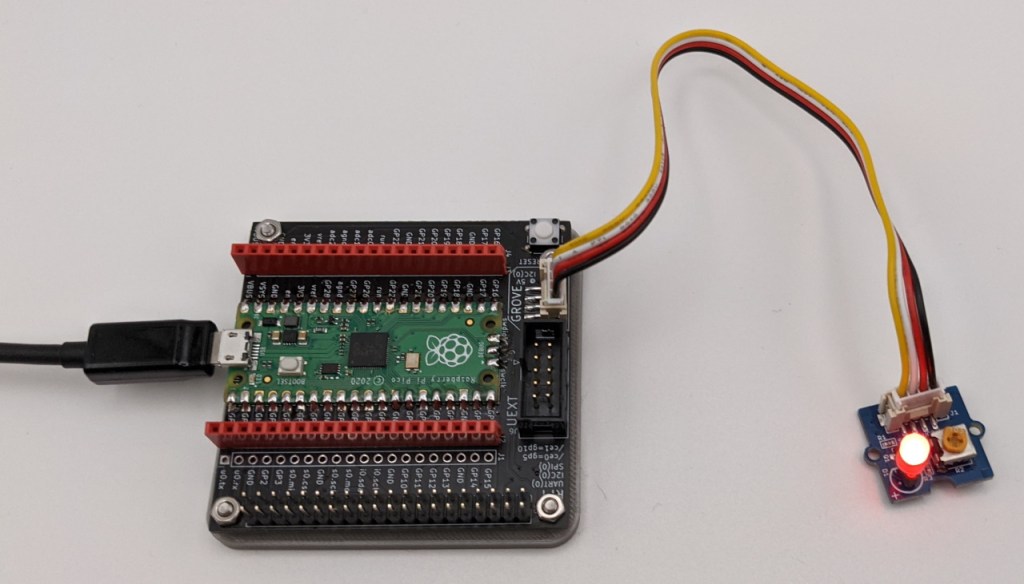 Module Grove LED sur la carte PicoHat