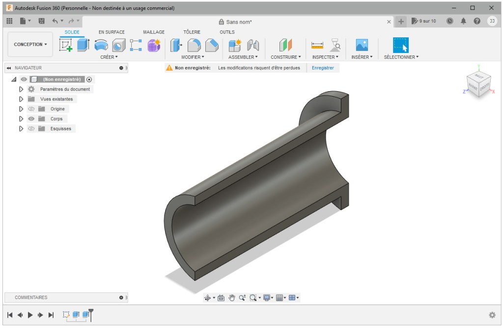 Modélisation d'un support de siège enfant avec Fusion 360