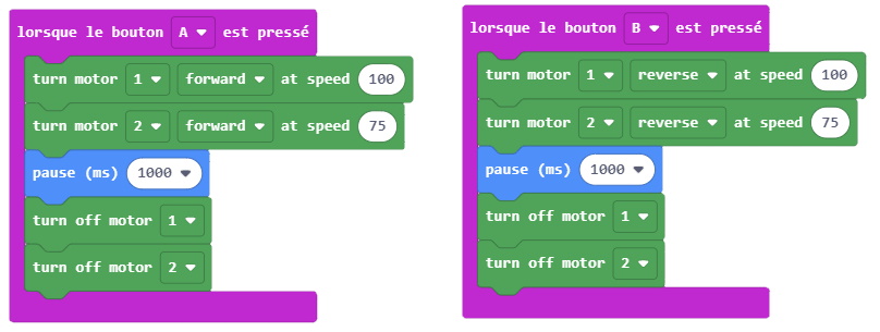 Correction de la dérive du robot