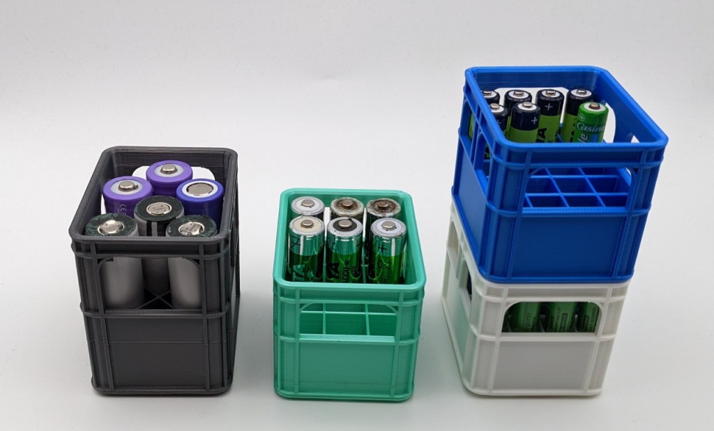 Caisses de bière pour les piles et batteries (imprimées en 3D)
