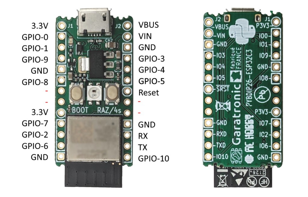 Les ports de la PYBStick ESP32