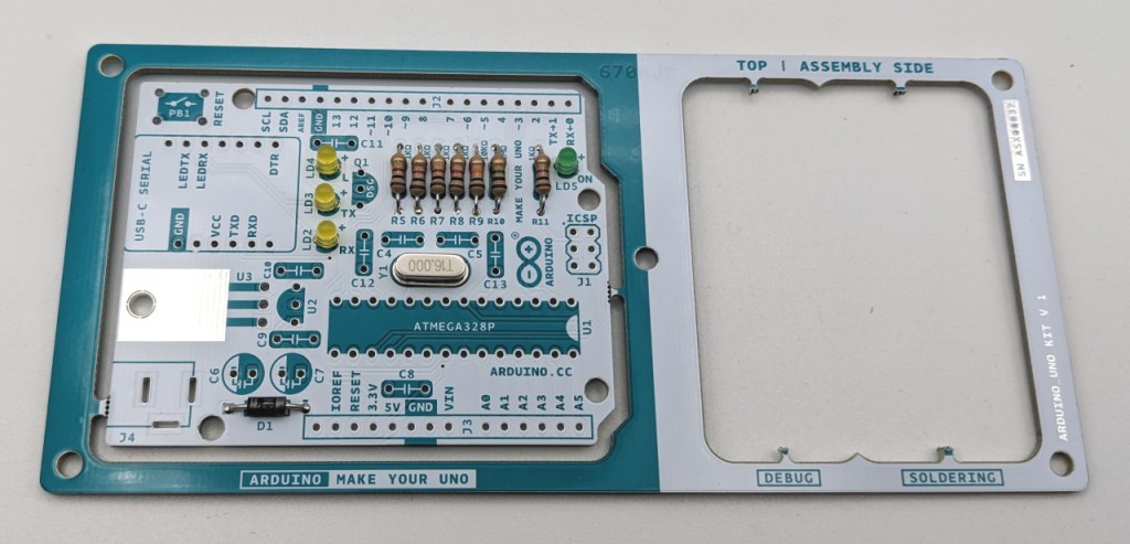 Soudure des composants sur l'Arduino