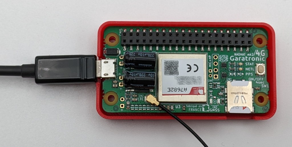 La NadHAT MK2 connectée en USB au Raspberry Pi