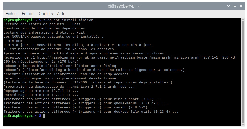 Installation de Minicom