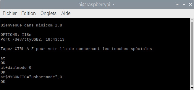 Configuration de la NadHAT