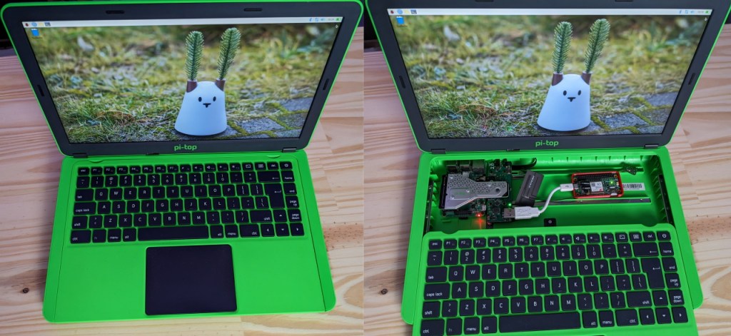 Le Pi-Top relié à la NadHat MK2