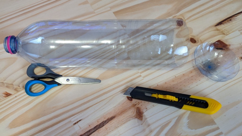 Découpe du fond de la bouteille