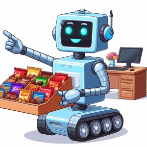 Robot distributeur de chocolats