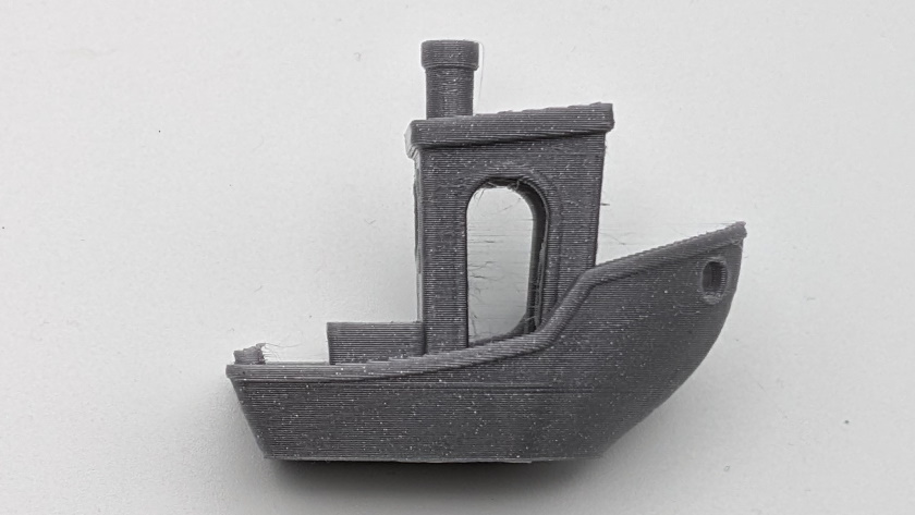 Benchy imprimé avec l'Input Shaper de la Prusa MK4 et une buse de 0,6