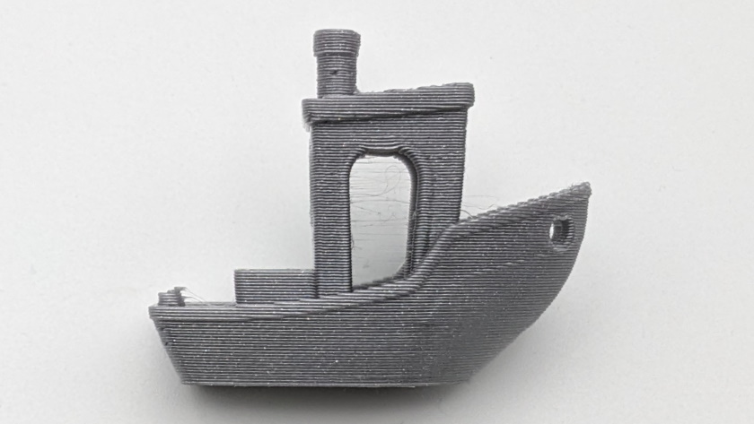 Benchy imprimé avec l'Input Shaper de la Prusa MK4 et une buse de 0,8