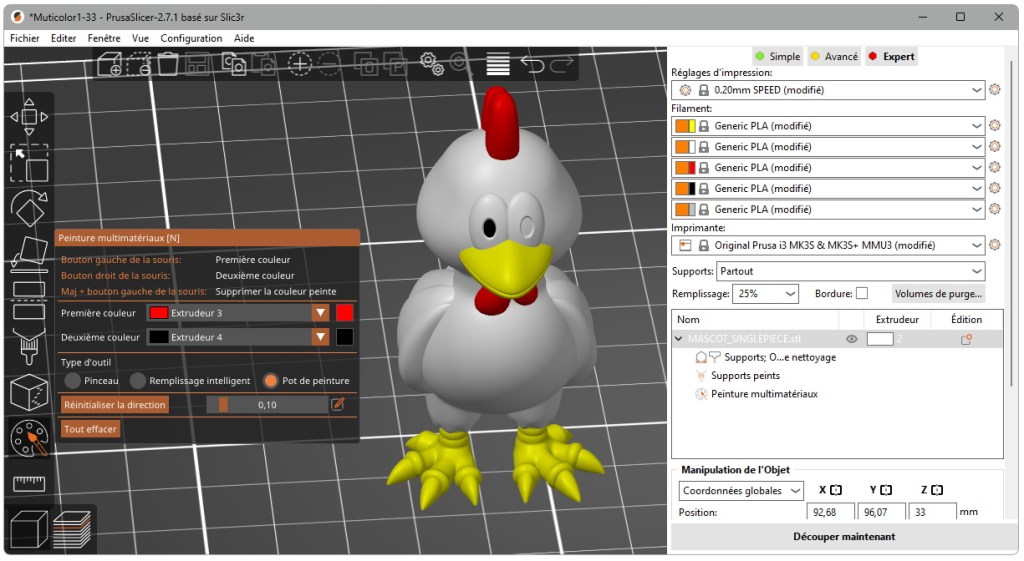 Coloriage de la pièce