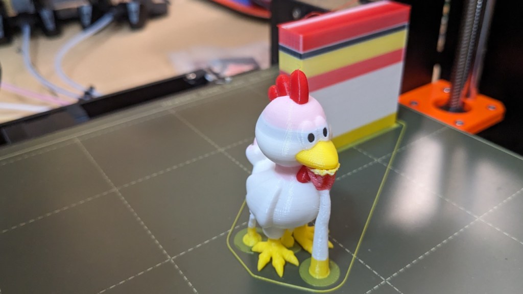 Le noir et le rouge ont bavé sur le blanc