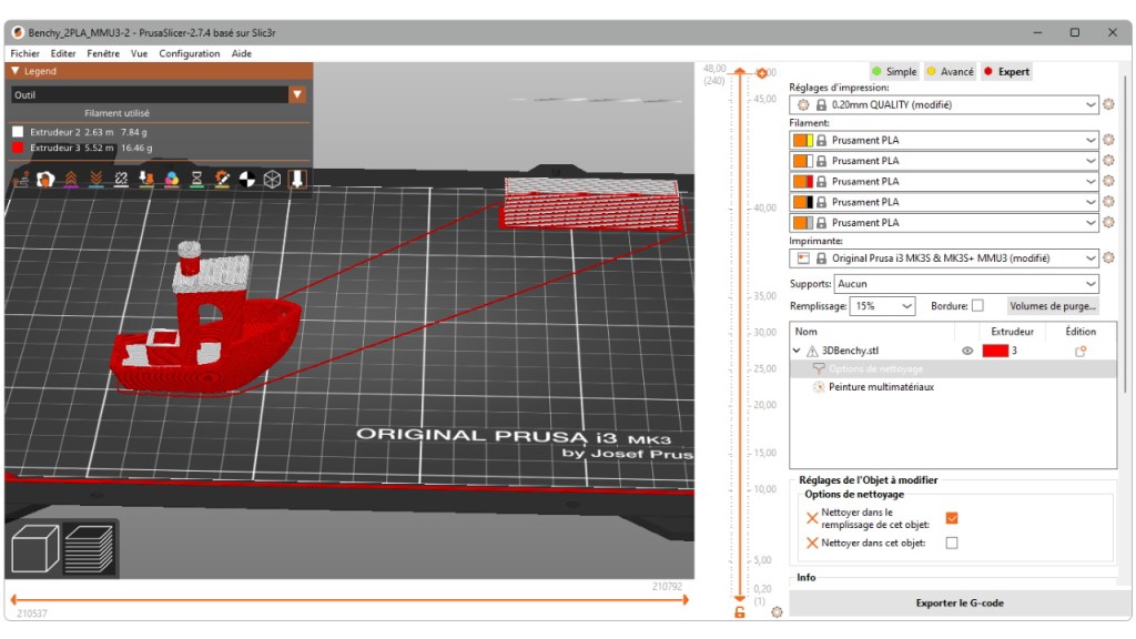 Nettoyer dans le remplissage de cet objet