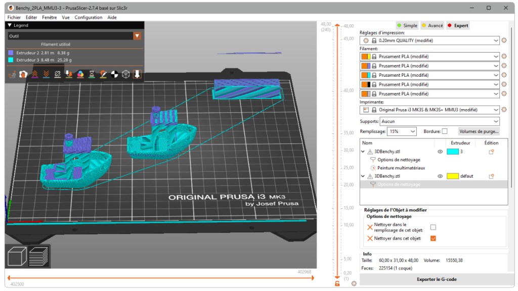 Nettoyer dans un autre objet
