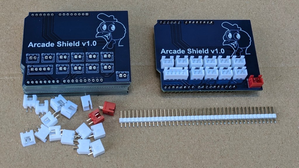 Soudure de la carte Arcade Shield v1.0