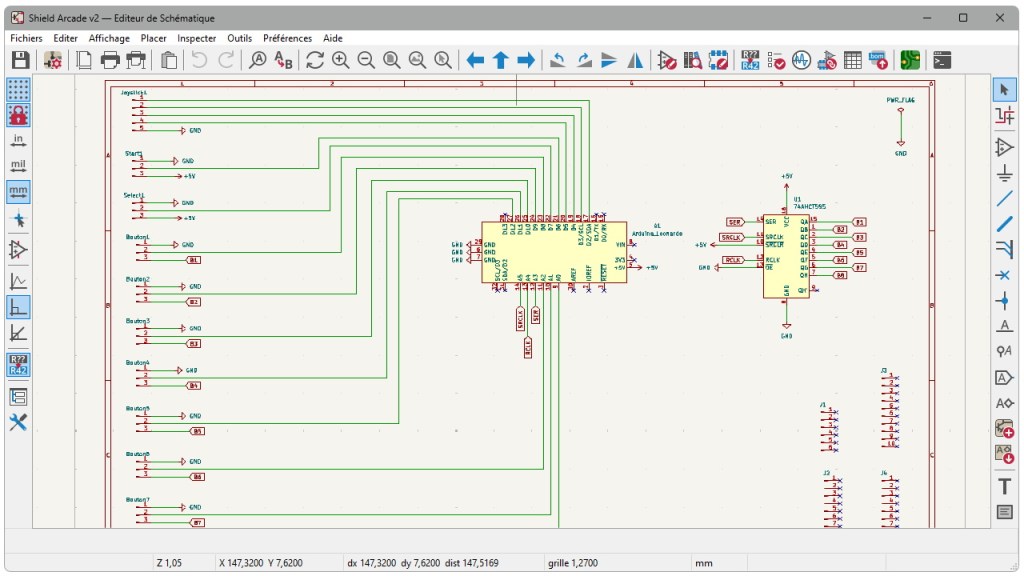 Le schéma version KiCad