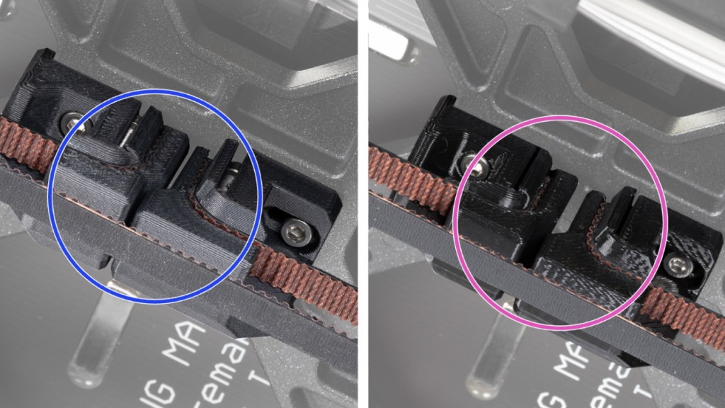 Tendeurs de courroie imprimés en PETG et en PCCF