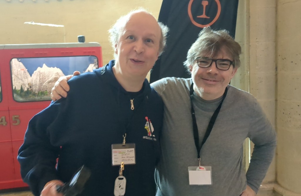 Frédéric Pierson et moi-même à la Maker Faire de Paris 2026
