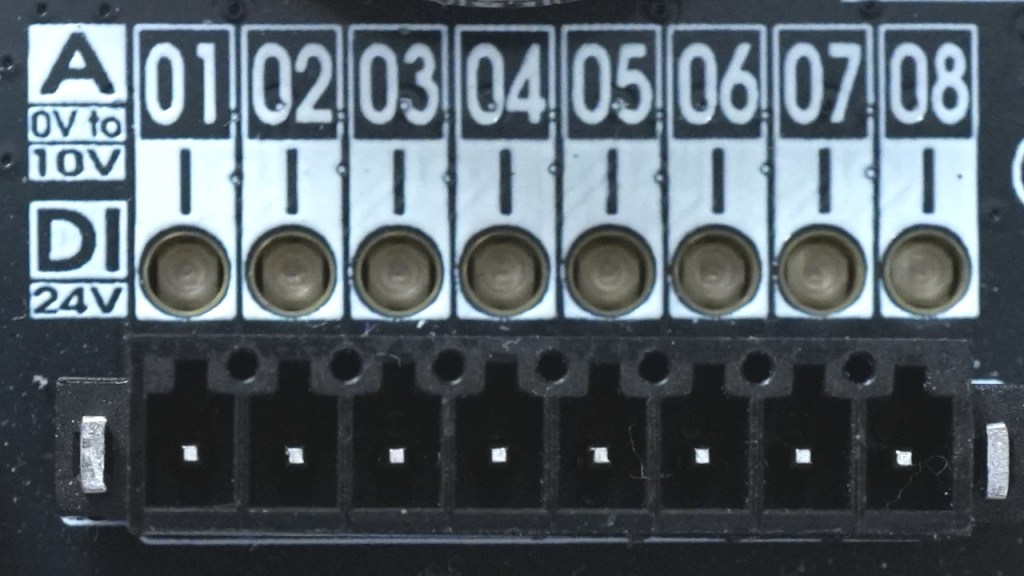 Connecteurs d'entrées de la PyMate